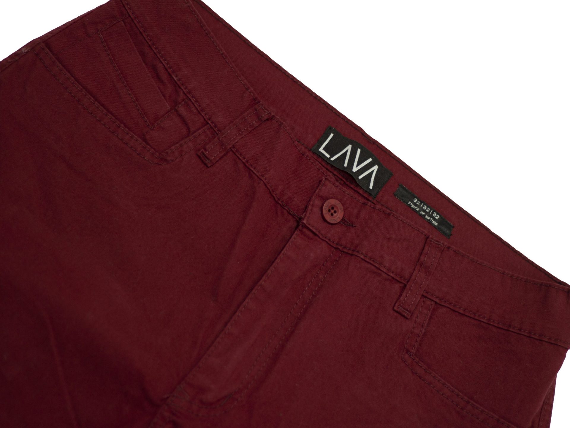 Bermuda chino regular relajada elastizada bordo - Imagen 5