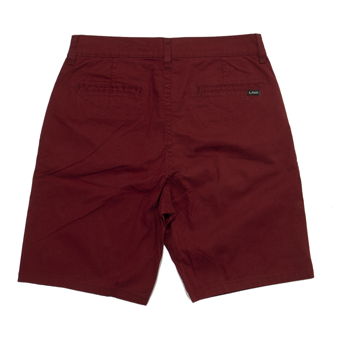 Bermuda chino regular relajada elastizada bordo - Imagen 4