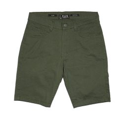 Bermuda slim ajustada elastizada verde