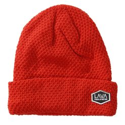 Gorro de lana trenzado salmon