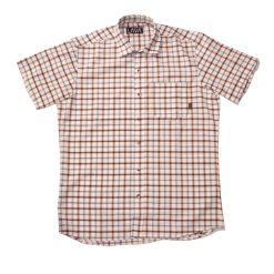 Camisa a cuadros naranja