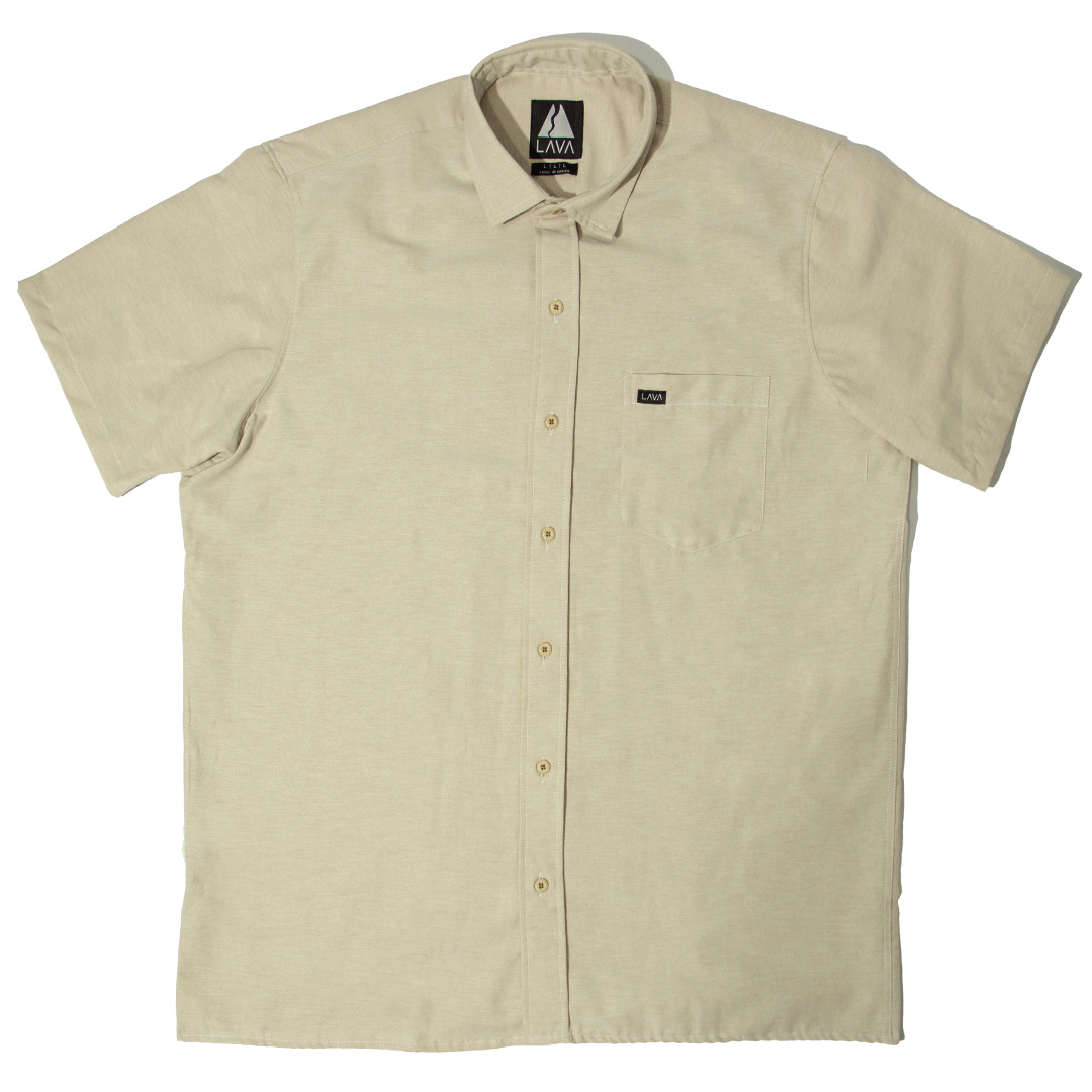 Camisa basica oxford beige