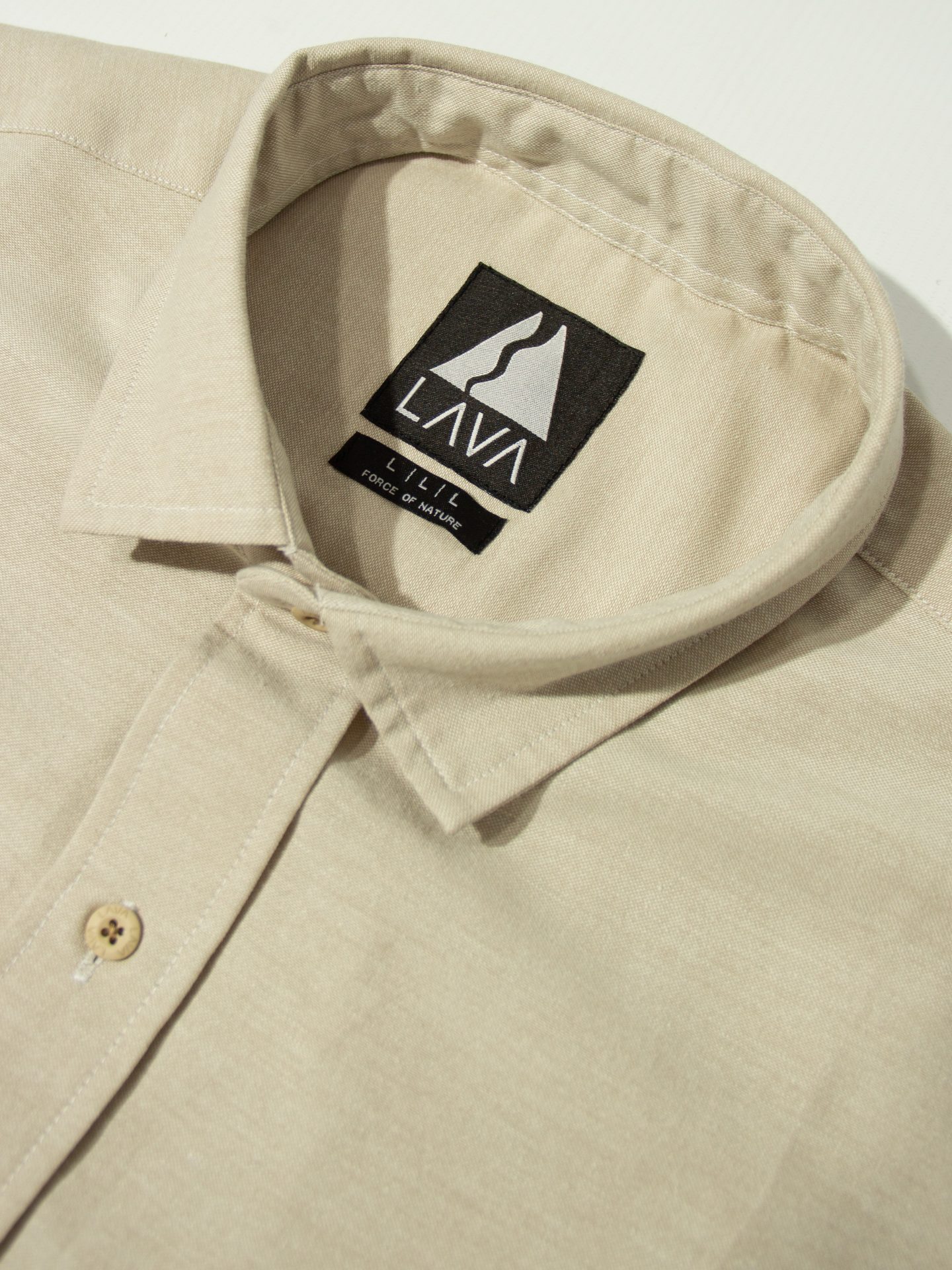 Camisa basica oxford beige - Imagen 5