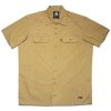 Camisa de trabajo manga corta camel