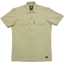 Camisa de trabajo gruesa manga corta beige