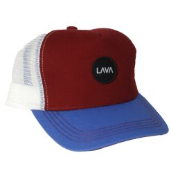 Gorra visera curva logo negro bordo y azul