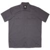 Camisa de trabajo manga corta mujer gris topo claro