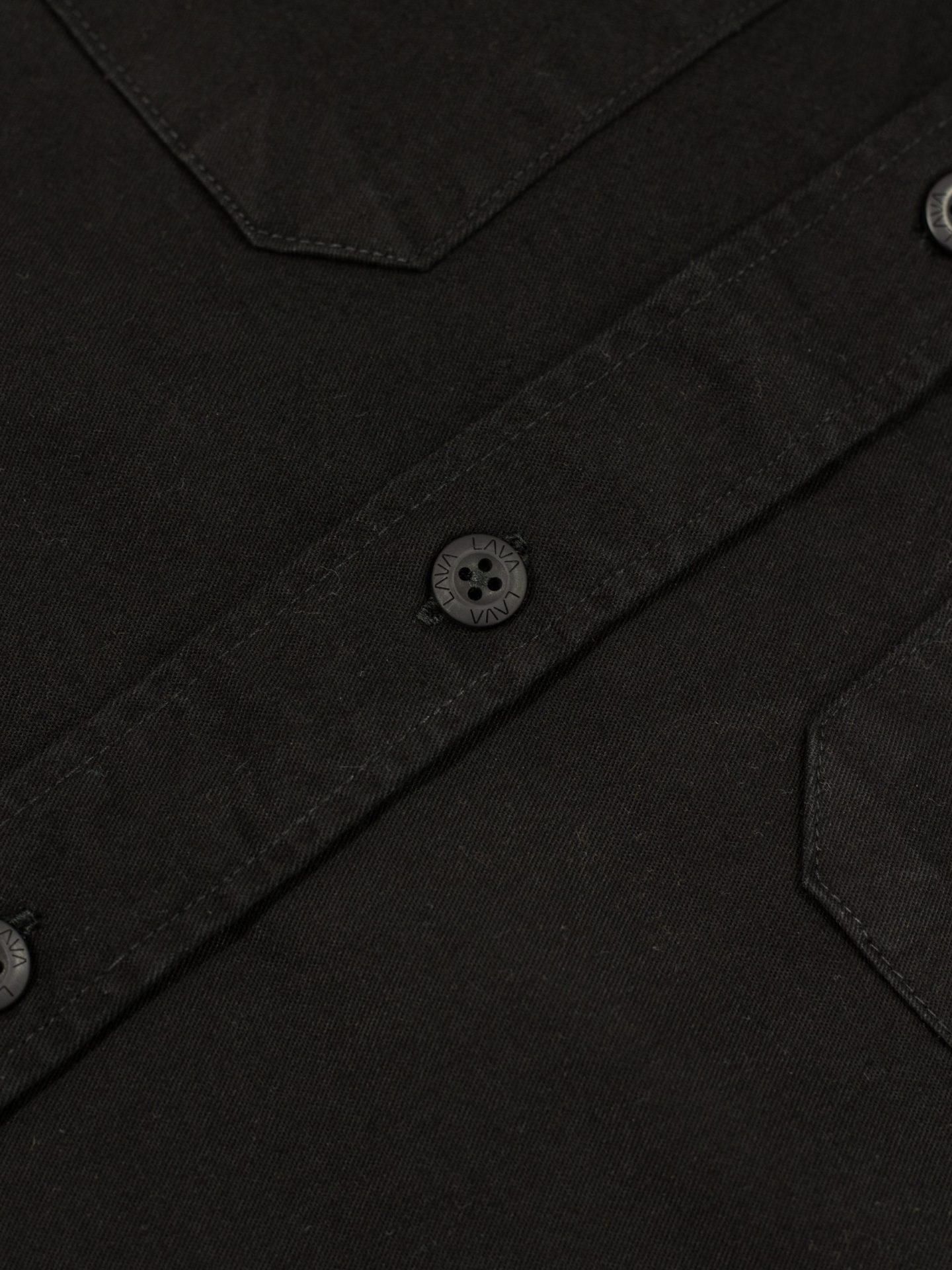 Camisa de gabardina work manga larga mujer negra - Imagen 7