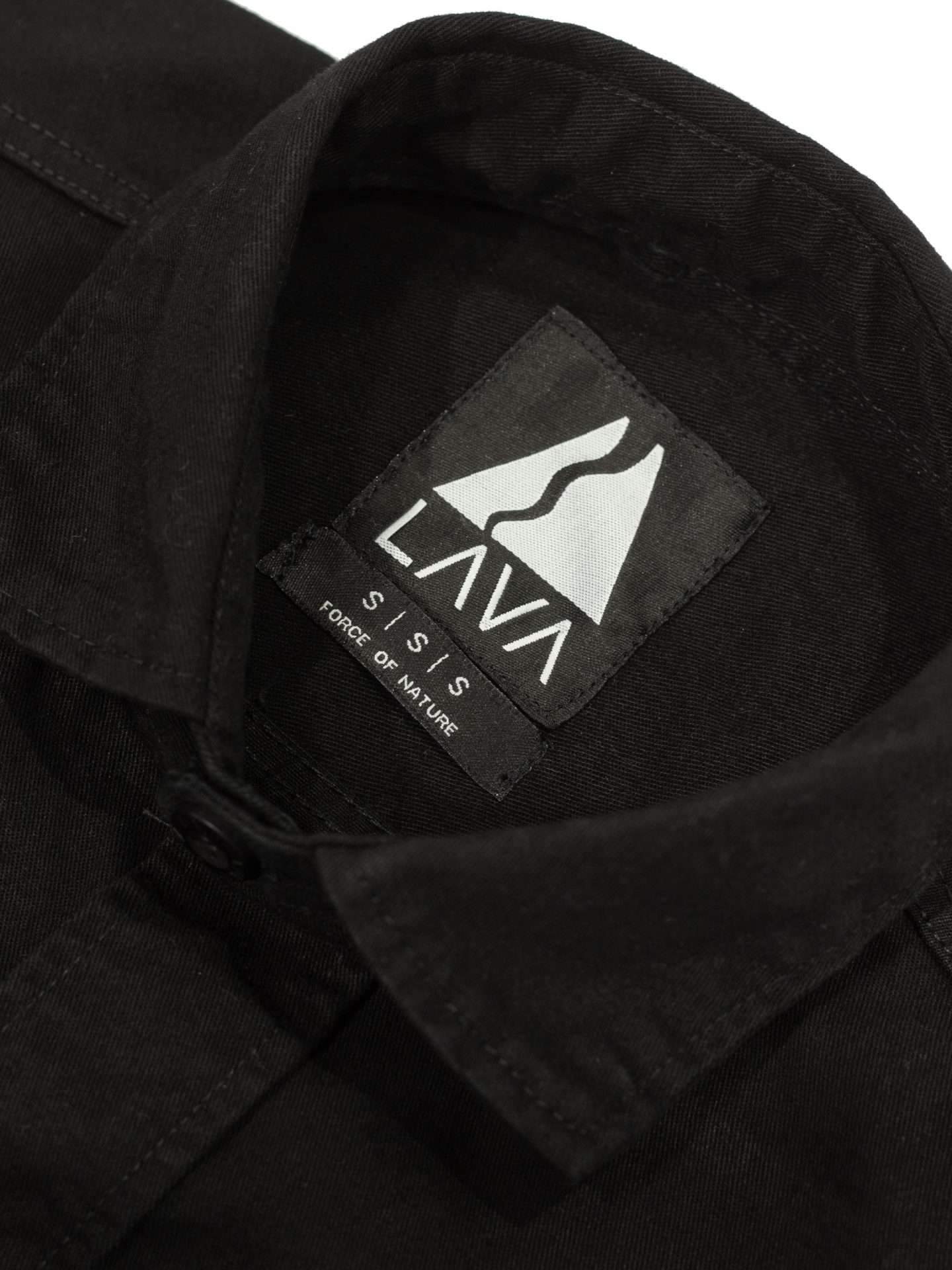 Camisa de gabardina work manga larga mujer negra - Imagen 4