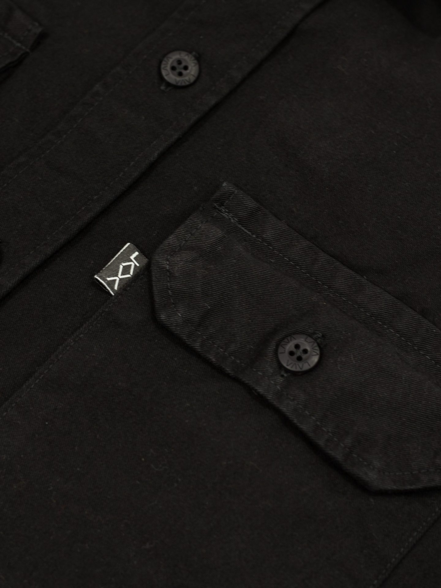 Camisa de gabardina work manga larga mujer negra - Imagen 5