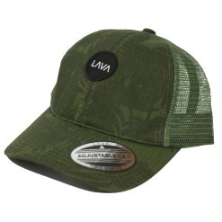 Gorra visera curva logo circular verde con palmeras