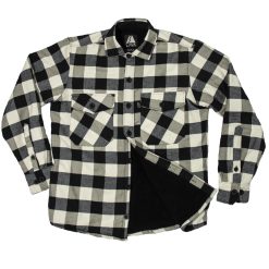 Camisaco con micropolar alpes blanco y negro