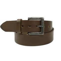 Cinturon liso marron cuero vacuno resistente