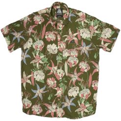 Camisa hawaiana tropical verde