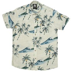 Camisa hawaiana isla blanca