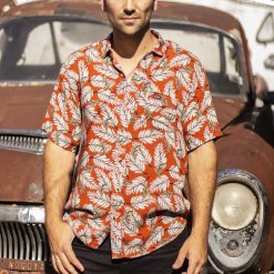 Alternative view of Camisa hawaiana fresh naranja