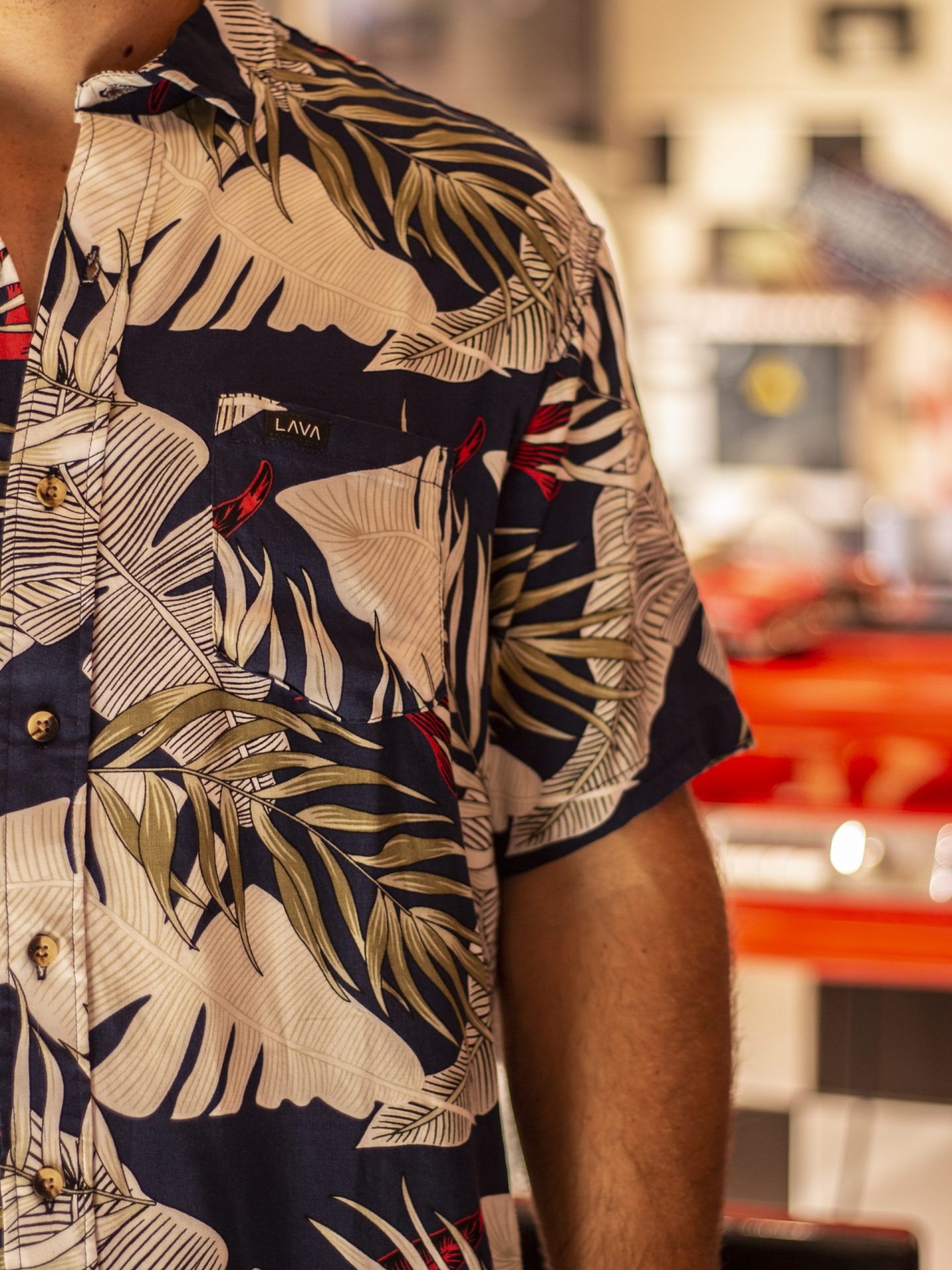 Camisa hawaiana caribe azul - Imagen 4