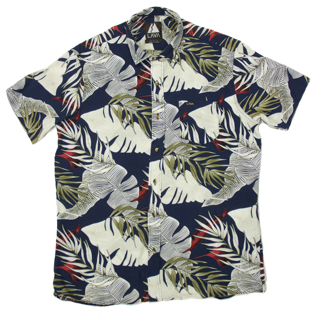 Camisa hawaiana caribe azul