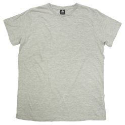 Remera basica manga corta gris melange claro