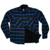 Camisaco con micropolar oversize mujer azul y negro