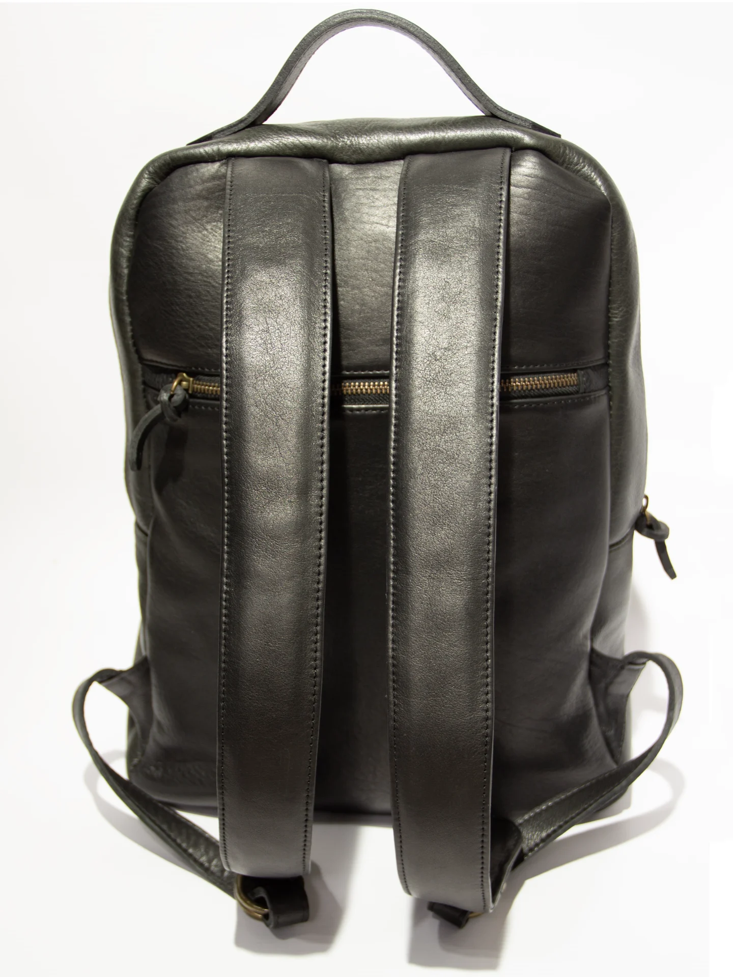 Mochila davidson negra de cuero vacuno resistente - Imagen 10