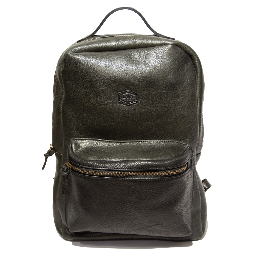 Mochila davidson negra de cuero vacuno resistente