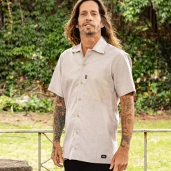 Alternative view of Camisa de trabajo oxford manga corta beige