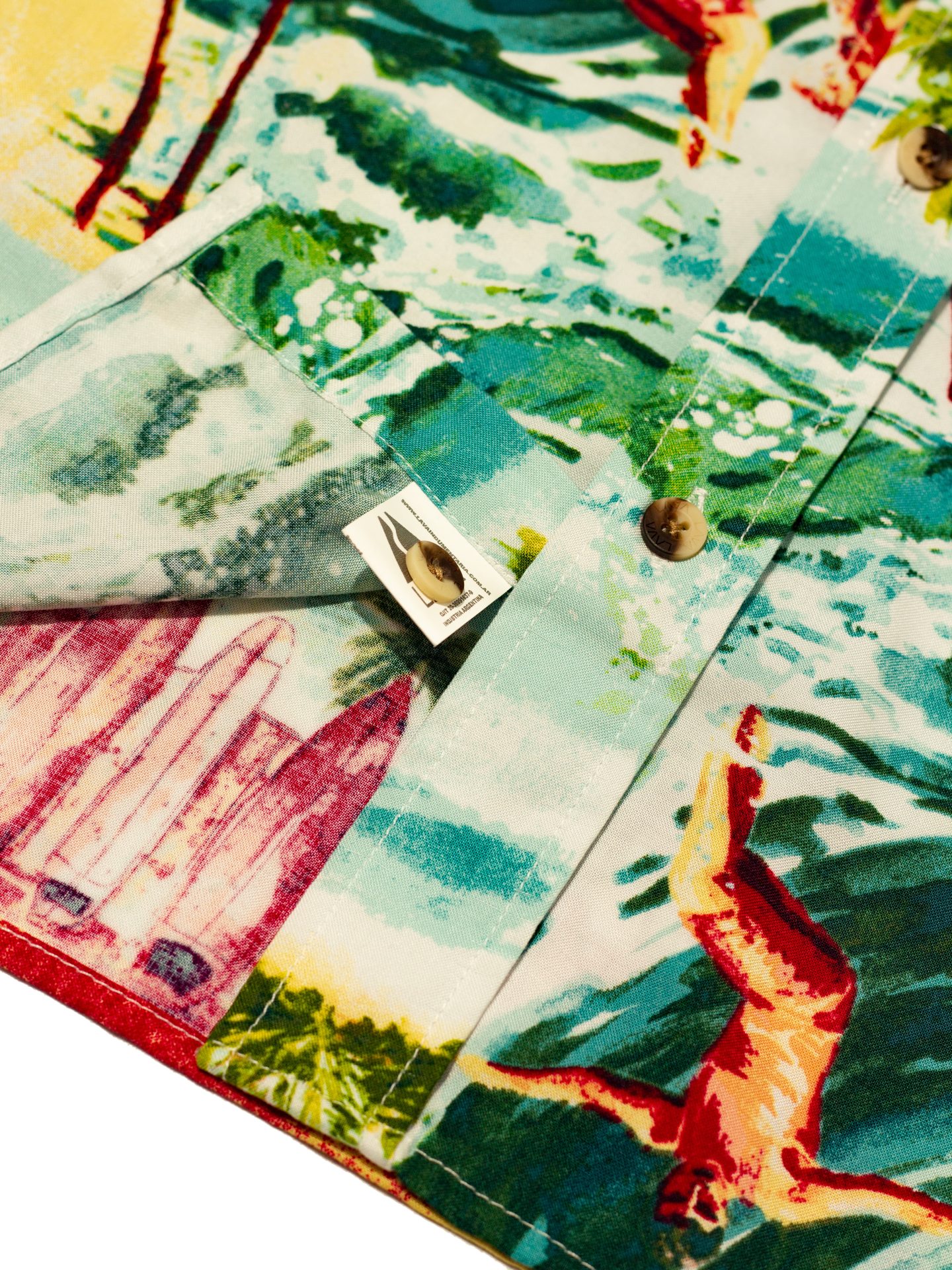 Camisa hawaiana playa verde - Imagen 12