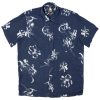Camisa hawaiana mujer pacifico azul