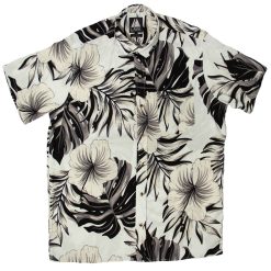 Camisa hawaiana aloha blanca