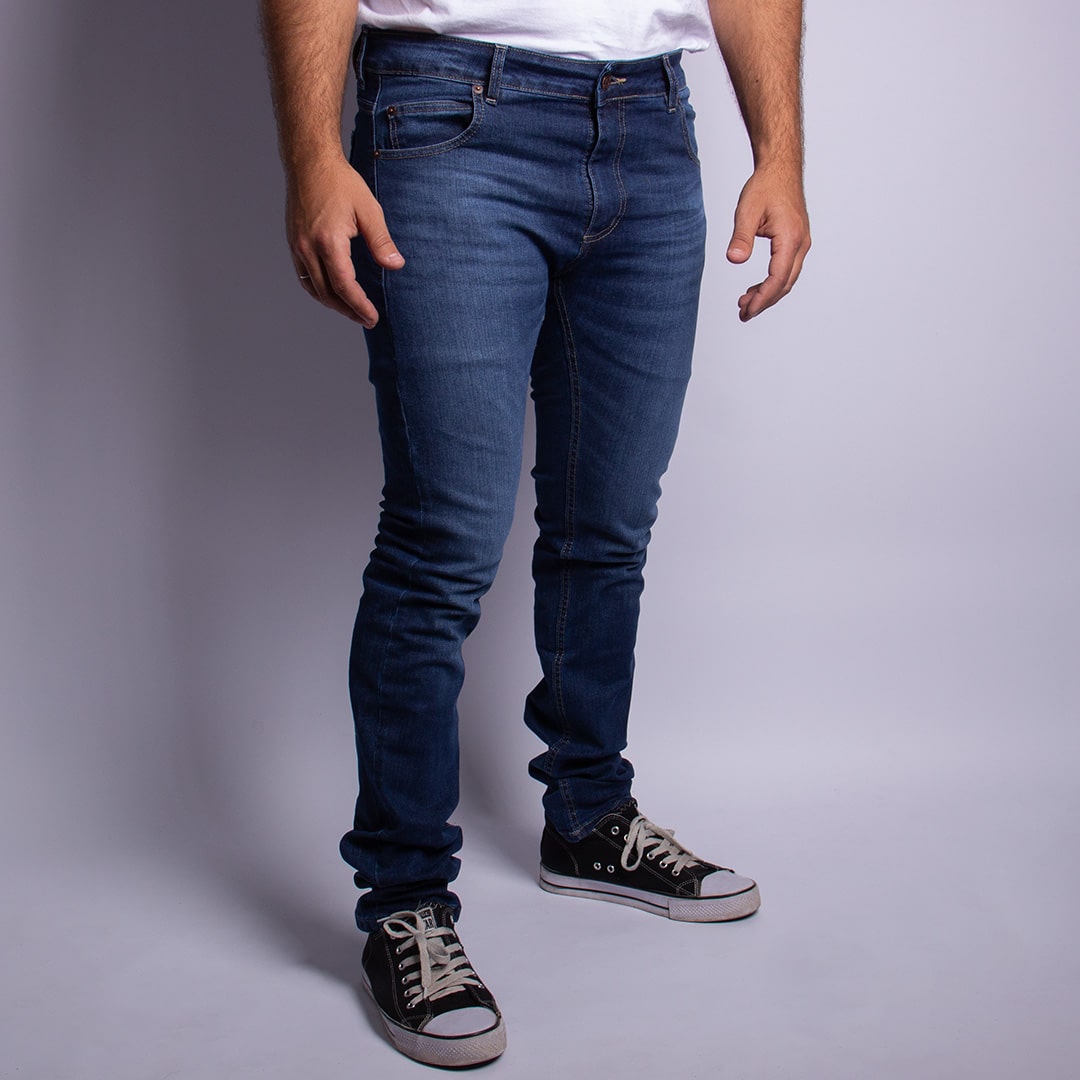 Jean 8,8 oz slim relajado elastizado azul - Imagen 3