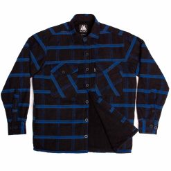 Camisaco con micropolar alpes negro y azul