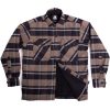 Camisaco con micropolar alpes negro y marron