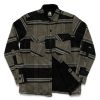 Camisaco con micropolar alpes gris topo y negro