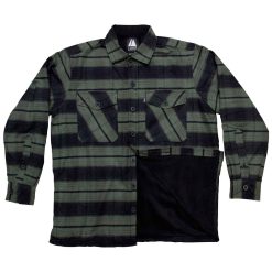 Camisaco con micropolar alpes negro y verde