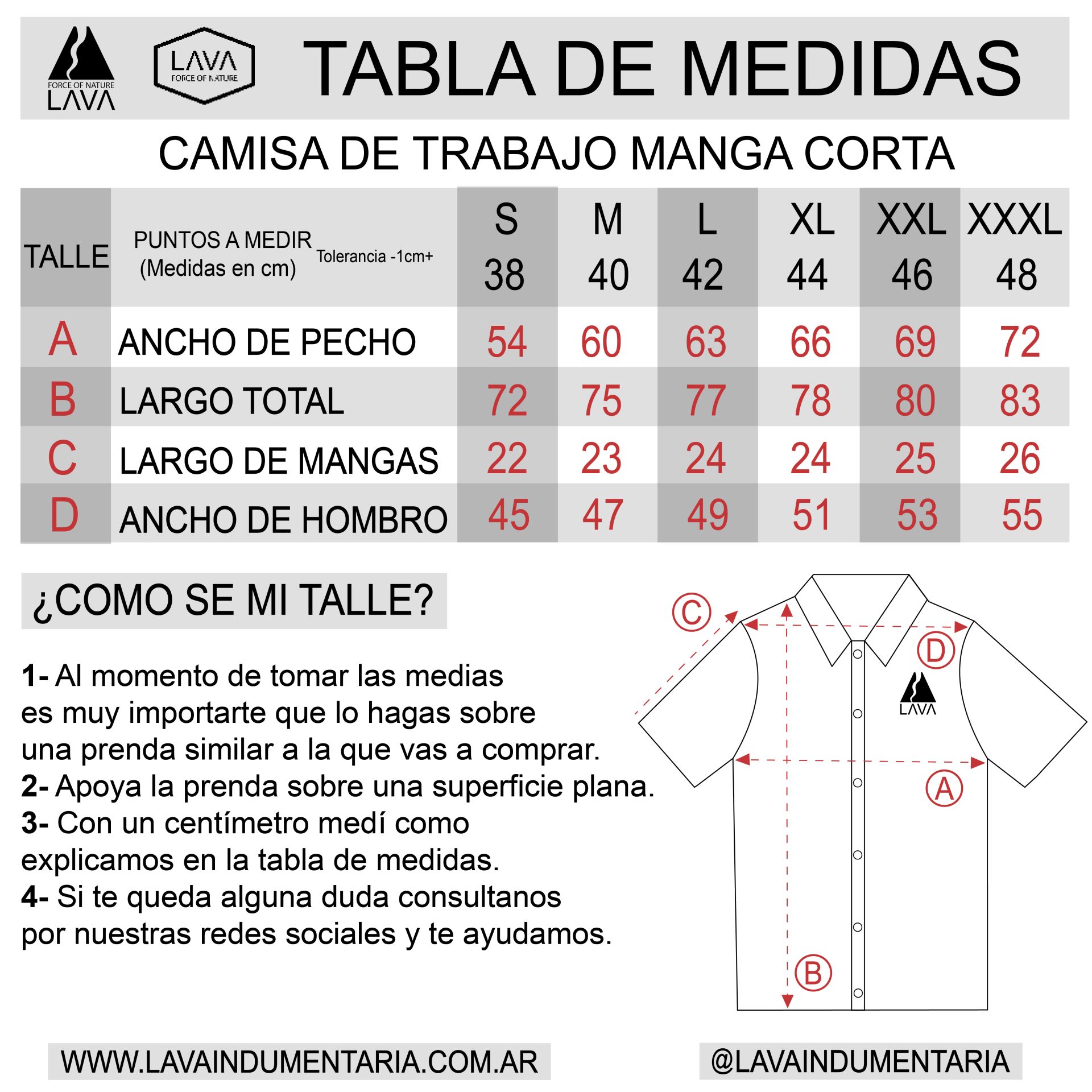 Camisa de trabajo manga corta celeste - Imagen 4