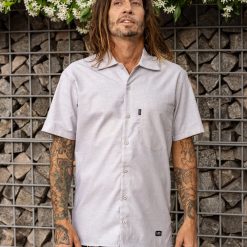 Alternative view of Camisa de trabajo oxford manga corta hueso