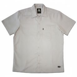 Camisa de trabajo oxford manga corta hueso