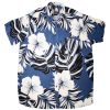 Camisa hawaiana mujer aloha azul