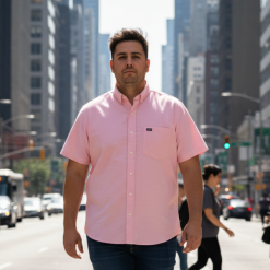 Alternative view of Camisa basica oxford rosa