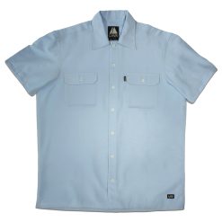 Camisa de trabajo manga corta celeste